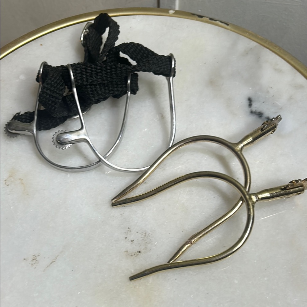 Silver and Gold Riding Spurs